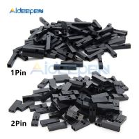 100Pcs/lot 2.54mm 1 Pin 2 Pin Pitch Dupont Jumper Wire Cable Black Plastic Housing Female Pin Connector Case Shell Box 1P/2P