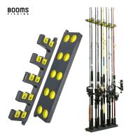 Booms Fishing WV4ผู้ถือคันเบ็ดได้ถึง10คันแนวตั้งและขวางสำหรับ Wall Pole Rack Storage อุปกรณ์ตกปลา