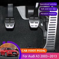 ไม่เจาะรถแป้นเหยียบ A3ปกสำหรับ Audi 8P อุปกรณ์เสริม2003 ~ 2013เบรคอลูมิเนียมโลหะผสมแผ่นรองไม่ลื่นแป้นคลัทช์