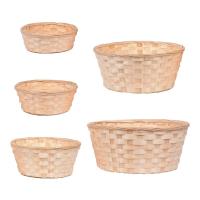Bamboo Woven Bread Basket Fruit Vegetables Egg Storage Basketry Snacks Container Dropshipping