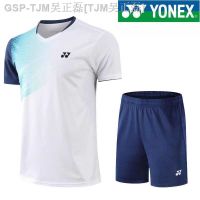 Yonex Yy ชุดการแข่งขันกีฬาแขนสั้นระบายอากาศแห้งเร็วสำหรับทั้งหญิงและชายชุดแบดมินตัน22ใหม่