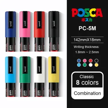 Uni Posca Paint Markers Set of 8, 12