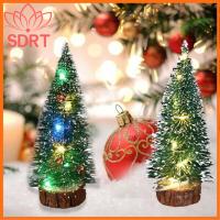 SDRT ต้นสนขนาดเล็กมีไฟ LED เล็กของขวัญ DIY ตกแต่งต้นคริสต์มาส