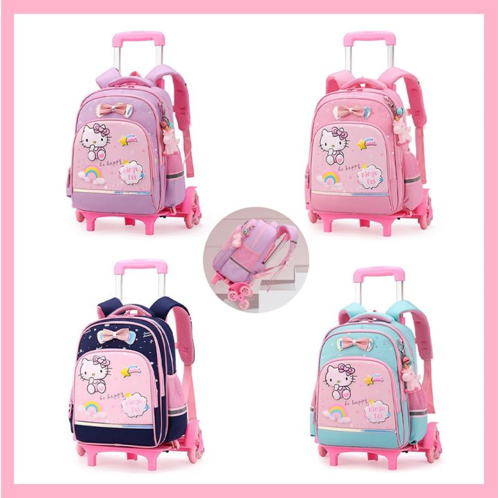 Kono Rolling School Bag for Boys Girls Anime Luminous Backpack Men Women  Wheeled Laptop Backpacks Waterproof Travel Rucksack Black on OnBuy
