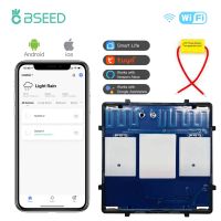 Bseed EU ฐานมาตรฐานของสวิตช์สัมผัสแบบเดี่ยว Live Tuya แก๊งค์2แก๊ง3สวิตช์ควบคุมแบบไม่มีหน้าจอโทรศัพท์