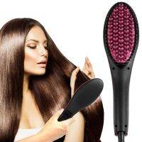 ✈☃▩ Ceramic Hair Brush Fast Hair Straightener Comb Hair Electric Brush Digital 450F Fast Heating up Brushes Hairdressing Tools