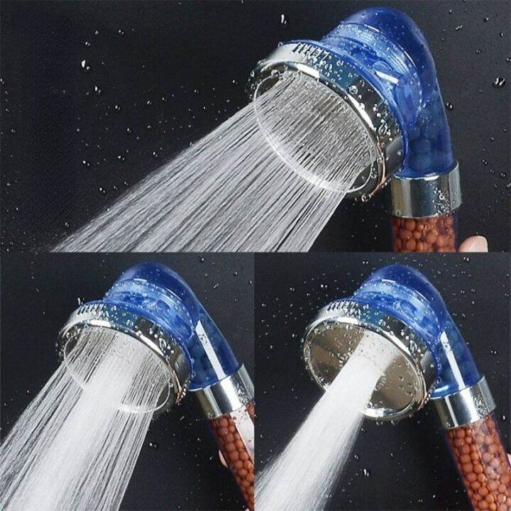 shower-bath-head-adjustable-3-mode-high-pressure-stone-stream-handheld-shower-head-with-negative-ion-activated-ceramic-balls-by-hs2023