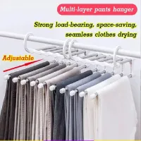 Multi-functional 5 in 1 Pant Rack Adjustable Wardrobe Storage Rack Stainless Steel Closet Storage Organizer Magic Clothes Hanger Clothes Hangers Pegs