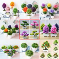 【YF】▲❈  Artificial Bonsai Small Pot Fake Flowers Table Potted Ornaments Decoration Hotel Garden