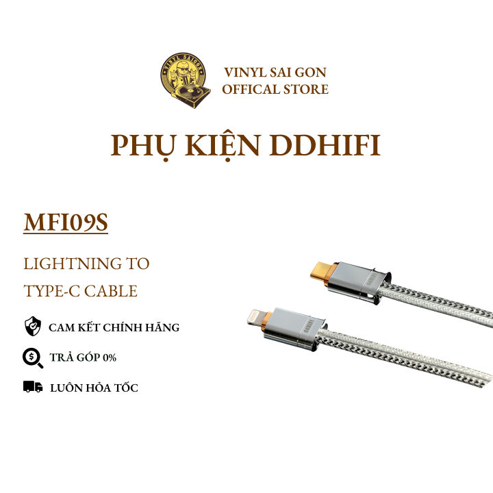 Cáp Kết Nối DDHiFi MFi09S (Lightning To USB-C Cable) Cao Cấp