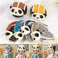 COME Girls Boys Windproof Ski Cap Winter Face Cover Cartoon Winter Hats Panda Baby Hat With Earflap