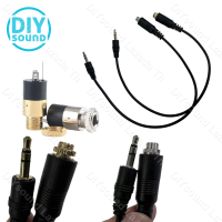 DIYsound 1pcs 30cm pj392 สายไฟต่อ หัวแจ๊ค AUX ตัวเมีย ปลั๊กซ็อกเก็ตเชื่อมต่อหูฟังสเตอริโอสีทอง pj 392 3.5 มม. สายAUXดี เสียงก้ดี