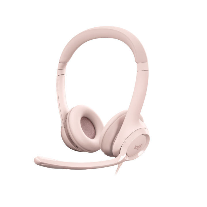 logitech-h390-usb-headset-rose-ชุดหูฟังพร้อมไมค์ตัดเสียงรบกวน-สีชมพู-ประกันสินค้า-2ปี