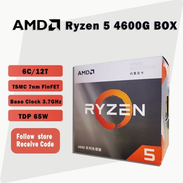 1 New Amd Ryzen 5 4600g R5 4600g 37ghz Six Core Twelve Thread 65w Cpu Processor L38m 100