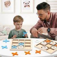 Board Game Toy Leisure Parent-Child Interaction Game Noughts And Crosses Game Wooden Board Puzzle Game Educational Dropshipping