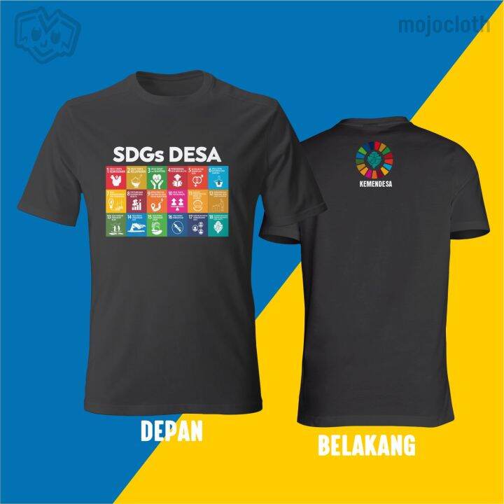 Kaos Sdgs Desa Kaos Kemendes Bisa Custom Atau Request Nama Desa Lazada Indonesia 9601