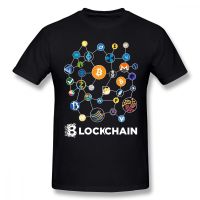 Blockchain BitCoin Litecoin Ripple Ethereum Cryptocurrency T เสื้อผู้ชายยอดนิยม Tee คริสต์มาสของขวัญ Tshirt ผ้าฝ้าย