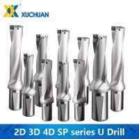 SP Series ดอกสว่านดอกสว่านแทรก 13-50 มม. ความลึก 2D 3D 4D Drillable U Drill CNC สําหรับ SPMG Machinery Lathes Tool