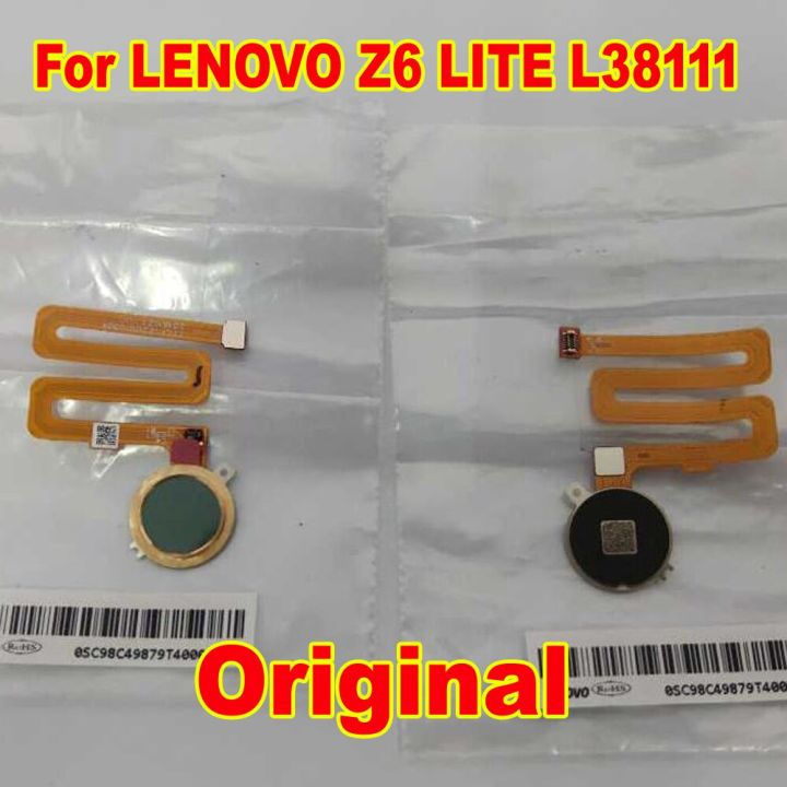 【♘COD Free Cas♘】 nang20403736363 ใช้งานได้สำหรับ Lenovo Z6ไลท์ L38111เซ็นเซอร์ลายนิ้วมือปุ่มโฮมคืนสายเคเบิ้ลหลักสแกนเนอร์ชิ้นส่วนโทรศัพท์สัมผัส