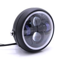 Universal 6.5 LED Motorcycle Headlight Headlamp with Angel Eyes Ring for Harley 12v 35W LED Projector Headlight LED DRL