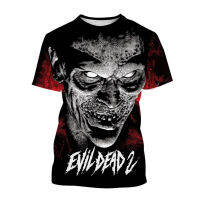 ใหม่ขายร้อน Evil Dead 3D พิมพ์เสื้อยืดแขนสั้นภาพยนตร์สยองขวัญ Neutral แฟชั่นเสื้อลำลอง drakula