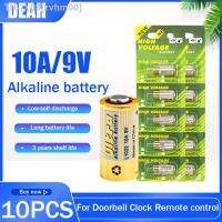 zvhm00 10pcs 9V 10A A10 L1022 Alkaline Battery For Doorblell Scales Alarm Clock Bark Stopper Watch Car Key Camera Dry Primary Batteries