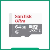 Sandisk Ultra microSD Card Class10 64GB ความเร็ว 100MB/s (SDSQUNR-064G-GN3MN) เมมโมรี่ การ์ด แซนดิส สำหรับ กล้องวงจรปิด กล้องติดรถยนต์ โทรศัพท์