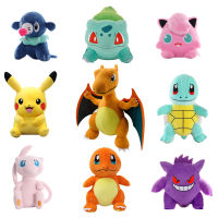 โปเกมอนของเล่นตุ๊กตา Pikachu ยัดไส้ Eevee C Harmander S Quirtle C Harizard B Lastoise B Ulbasaur อะนิเมะรูปตุ๊กตาเด็กของขวัญคริสต์มาส