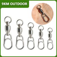 Fishing Connector Rolling Swivel Snap Stainless Steel Fishing Swivels Ball Bearing Fast Snap Clip Fishing Lure Connector Tackle