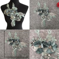 【cw】 Embroidery fabric Venise Applique Rhinestone Neckline Collar Garment Accessories