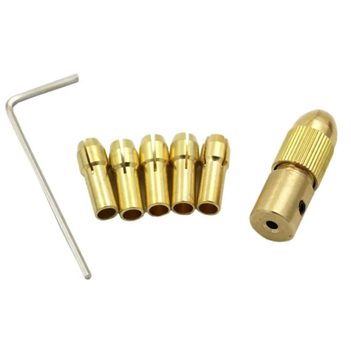 7-pcs-0-5-3mm-small-electric-brass-drill-bit-chuck-electric-motor-shaft-clamp-with-allen-wrench-drill-bit-power-tool-accessory