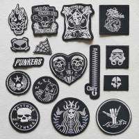 Patches On Clothes Skull Embroiderd Patches For Clothing Fingers Thermoadhesive Patches Clothes Badges Arts Craft Sewing