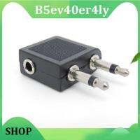 B5ev40er4ly Shop Nickel plated Air Plane dual 3.5mm Airplane socket Airline Headphone Mono Audio Converter Travel Jack Plug Splitter Adapter