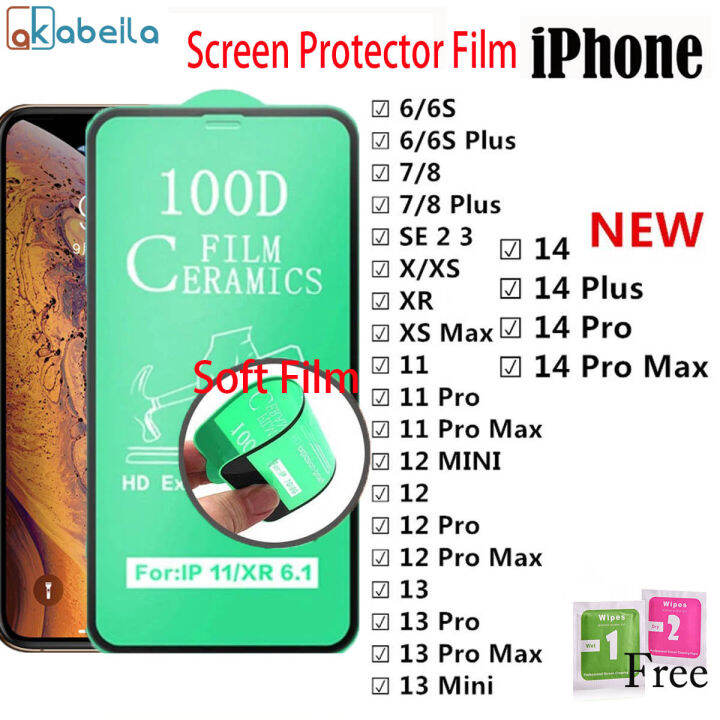 1PCS 100D Ceramic Tempered Glass Screen Protector Film for IPhone