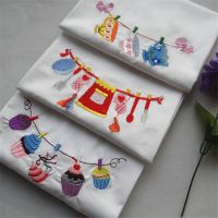 【DT】hot！ 1Pc Embroidered Napkin Baking Food Background 45x65cm