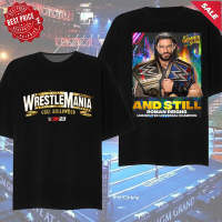 Roman Reigns เสื้อยืด WWE 2023 มวยปล้ำ Mania พิมพ์ผ้าฝ้าย 100%