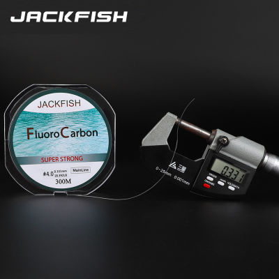 【cw】JACKFISH Fluorocarbon Fishing Line 300M 330yds Carbon Fiber Leader Line fly fishing line for carp fishing pesca Fishing Tackle ！