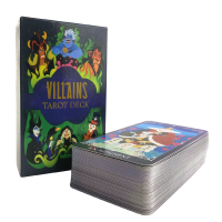 การ์ดใหม่ Villains Tarot Deck ภาษาอังกฤษ Fate Divination Family Party เกมกระดานสำหรับผู้เริ่มต้น Fortune ling Oracle