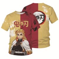 ใหม่ Demon Killer เสื้อยืด Anime Kimetsu No Yaiba พิมพ์ 3D Street Wear ผู้ชายแฟชั่นผู้หญิงบวกขนาดเสื้อเด็กเสื้อยืดเสื้อผ้าด้านบน XS-5XL