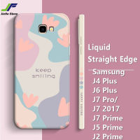 JieFie ดอกไม้โทรศัพท์กรณีสำหรับ Samsung Galaxy J4 Plus / J6 Plus / J7 Prime / J2 Prime / S21 Ultra / S22 Ultra / S23 Ultra แฟชั่นที่มีสีสันจับคู่นุ่ม TPU ตรงขอบ