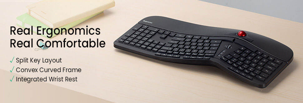 victsing pc325 wireless ergonomic keyboard