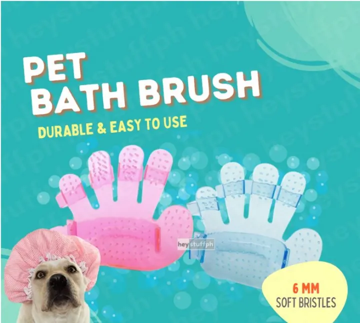 Pet Rubber Palm Scrub for Dogs and Cats Pet Brush Grooming Pet Finger