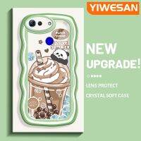 YIWESAN เคสเคสสำหรับ Honor V30 V20โปร,เคสซิลิโคนกันกระแทกป้องกันเลนส์กล้องน่ารักลายการ์ตูนแพนด้าไอศกรีมแฟชั่นสีสันสดใส