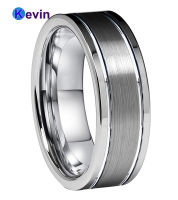 Classic Ring Men Women Tungsten Carbide Ring With Grooved And Center Brush Finish 6MM 8MM Available