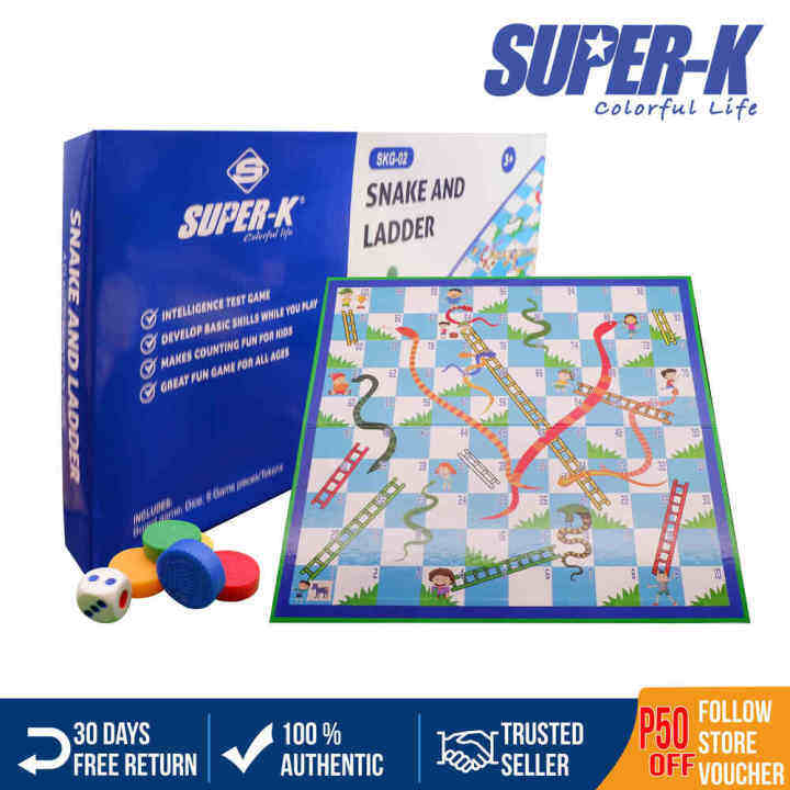 SuperK Snake and Ladder Board Game x 1 set Lazada PH