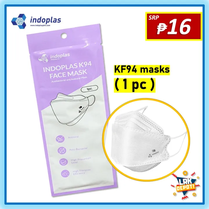 Indoplas KF94 Disposable Face Masks (FDA Registered) 1 pc Lazada PH