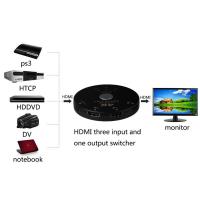 3 Ports HDMI Switch 1080P 3D 4K Auto Switch Switcher HDMI Splitter Hub 3 in 1 Out Port Hub for DVD HDTV Xbox PS3 PS4