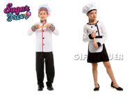 คอสตูมคอสเพลย์แฟนซีชุดเชฟเด็กหญิง Chef girl fancy kids costume มีชุดครบเซ็ทตามภาพพร้อมใช้ใส่ในงานแฟนซีปาร์ตี้งานโรงเรียน ขนาด 110 - 140 cm.