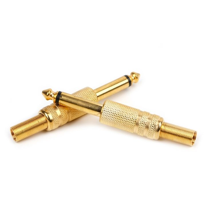 10-pcs-gold-plated-6-35mm-male-1-4-mono-jack-plug-audio-connector-soldering