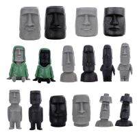 1PC Ancient Easter Island Statue Massive Megalith Ahu Akivi Antique Roman Portrait Moai Head Sculpture for Desk Ornament